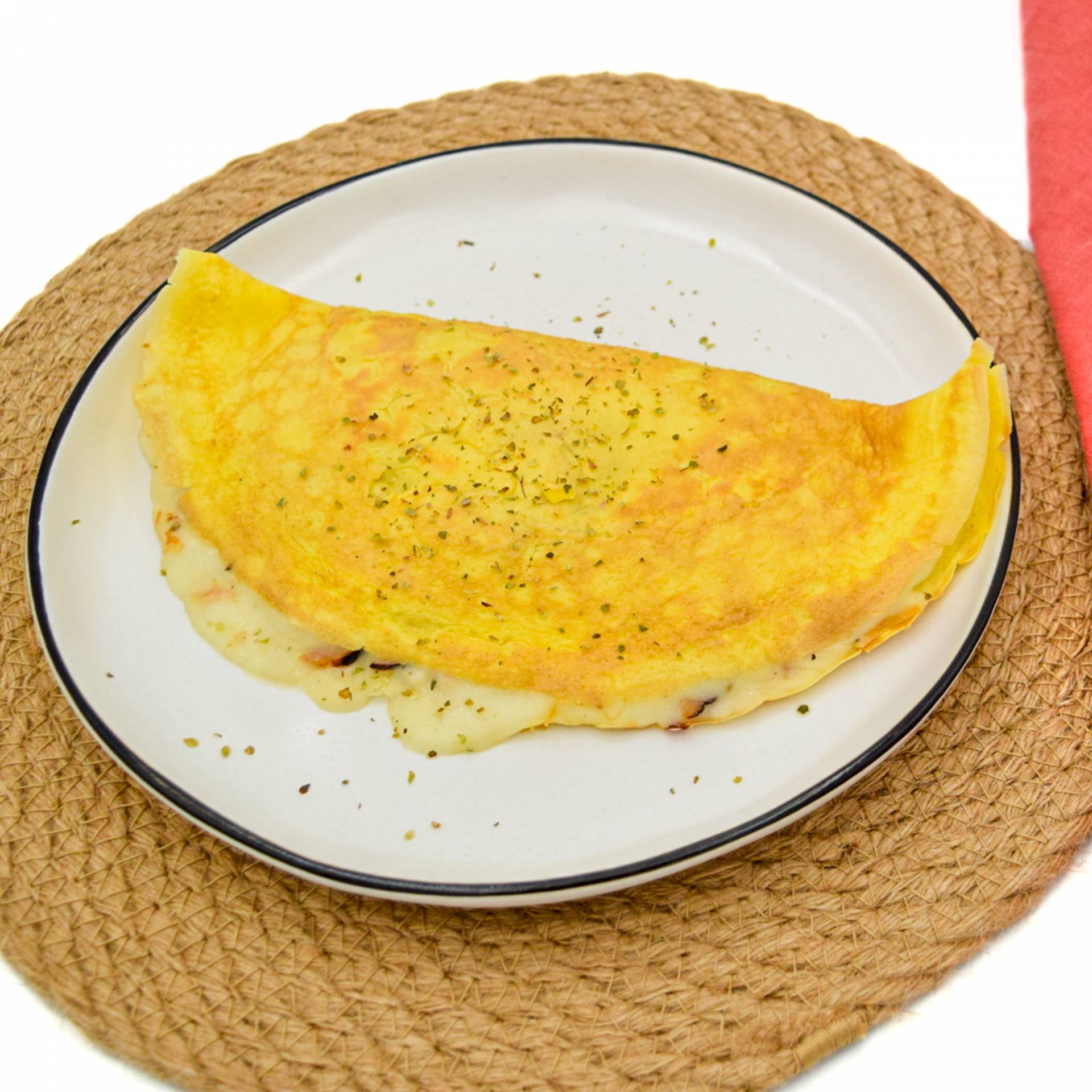 Chicken and cheese omelet